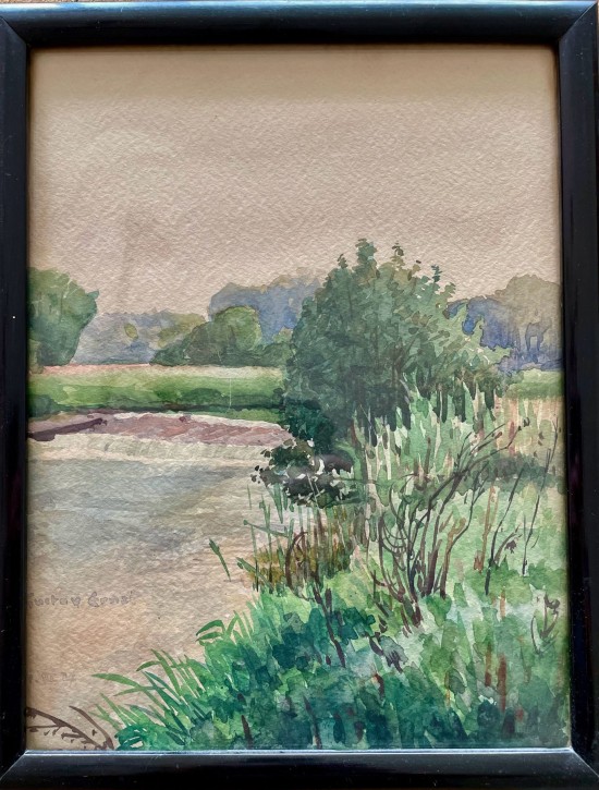 Gustav Ernst<br>Landschaft am See