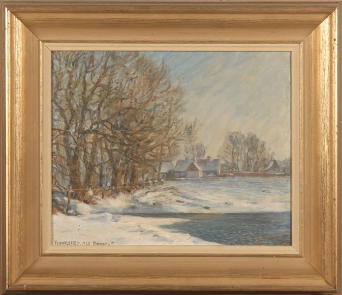 Bang S.<br>Winterlandschaft bei Rungsted, datiert 1913