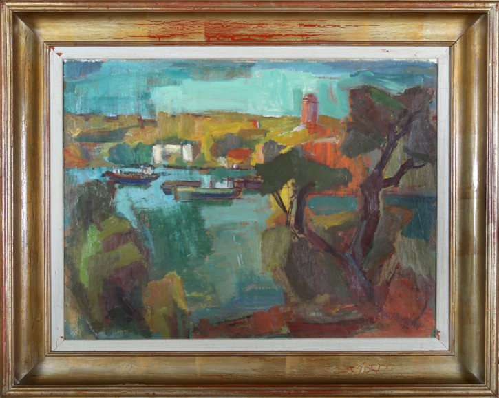 Gustav Rosengren<br>Koloristische Landschaft mit See